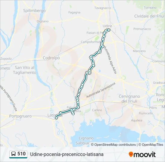 510 Bus Line Map