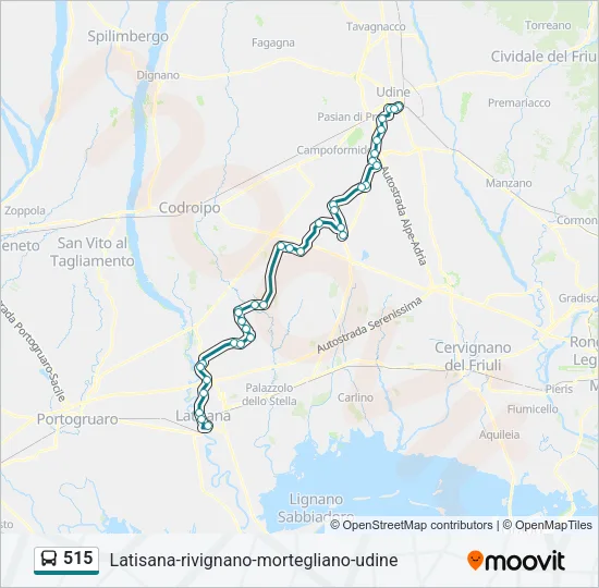 515 Bus Line Map