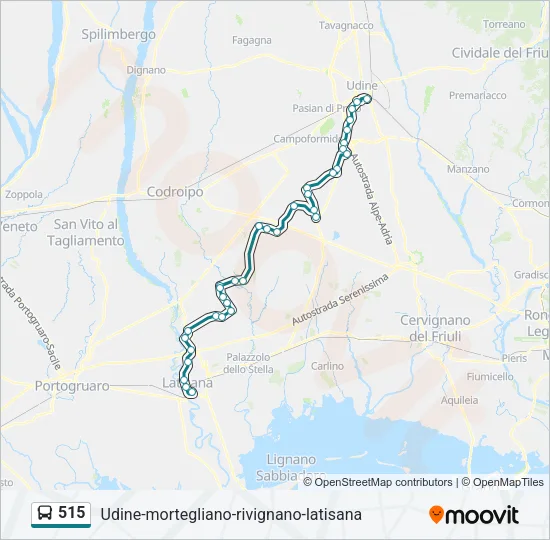 515 Bus Line Map