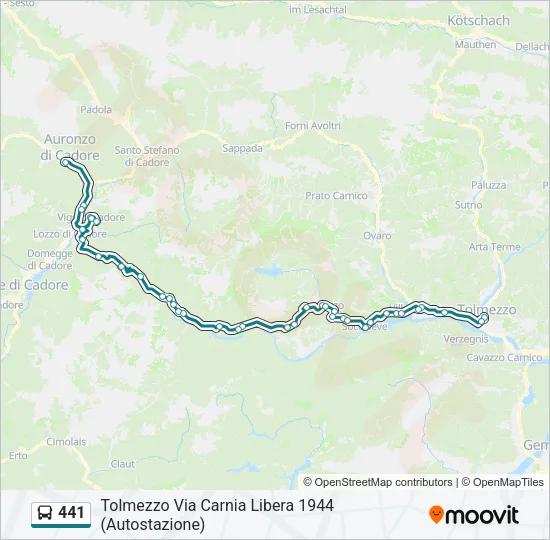 441 Bus Line Map