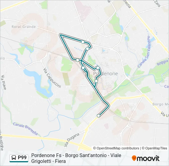 P99 Bus Line Map
