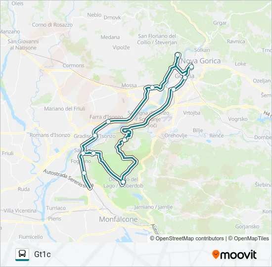 LINEA TURISTICA GO2025! Bus Line Map