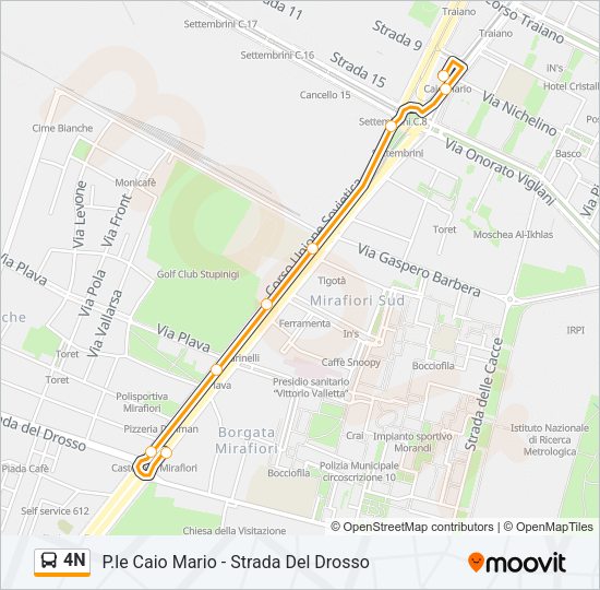 4N Bus Line Map
