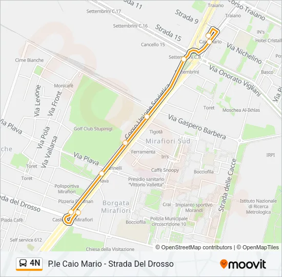 4N Bus Line Map