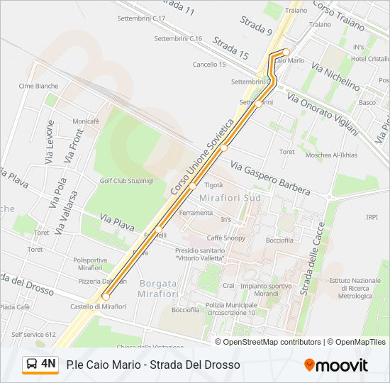4N Bus Line Map