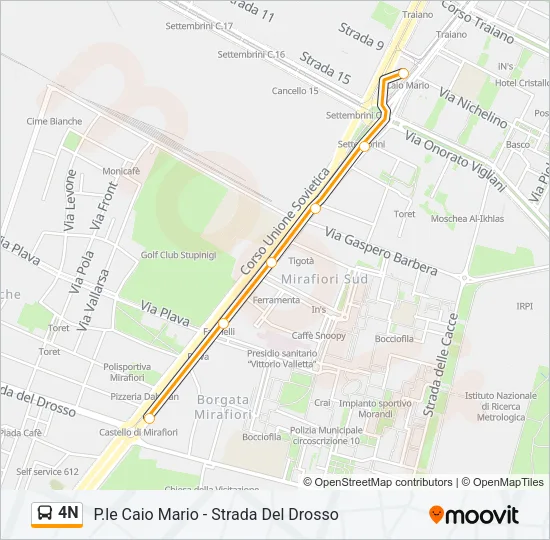 4N Bus Line Map