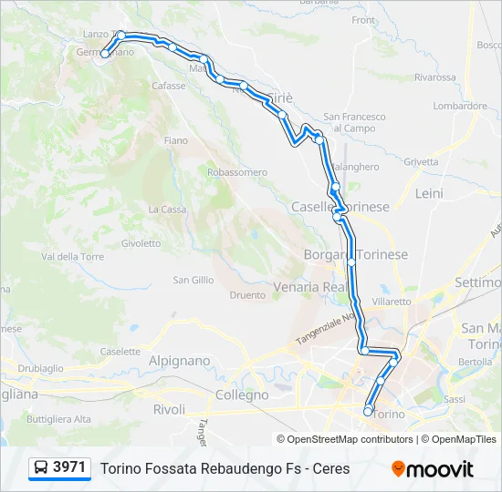 3971 Bus Line Map