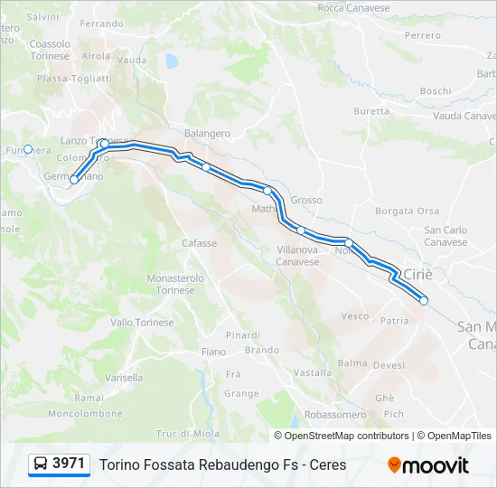 3971 Bus Line Map