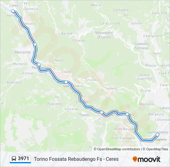 3971 Bus Line Map