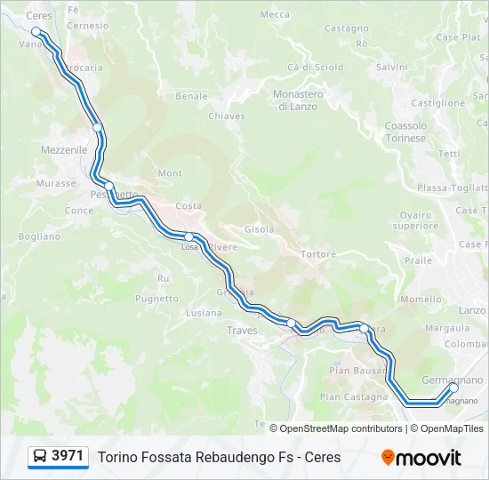 3971 Bus Line Map
