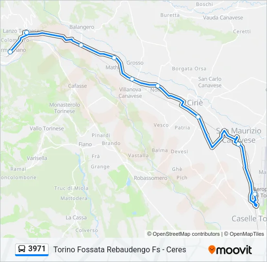 3971 Bus Line Map