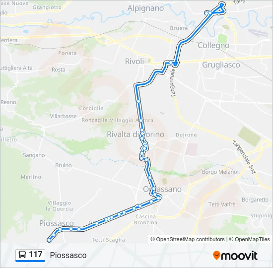 117 Bus Line Map