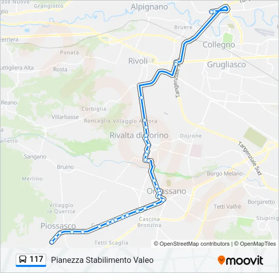 117 Bus Line Map