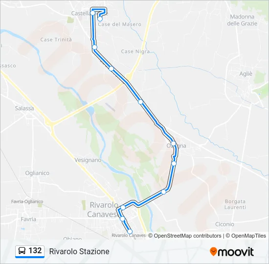 132 Bus Line Map