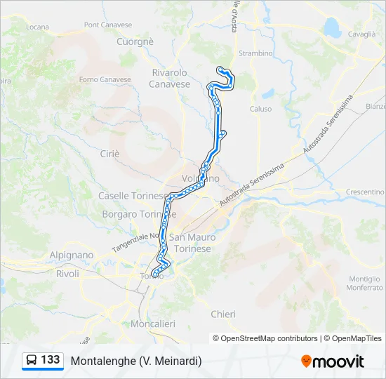 133 Bus Line Map