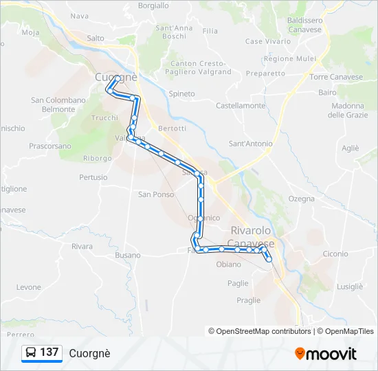 137 Bus Line Map