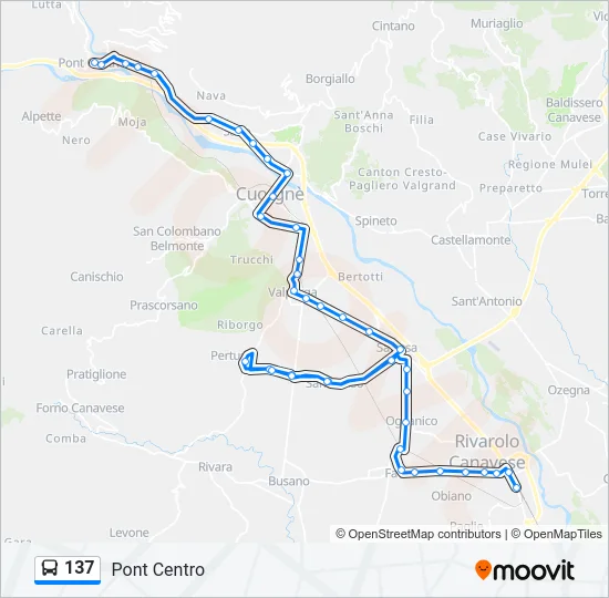 137 Bus Line Map