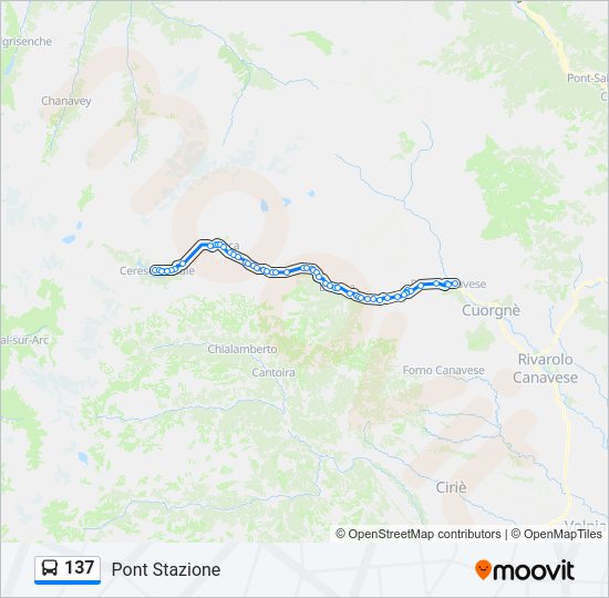 Percorso linea bus 137