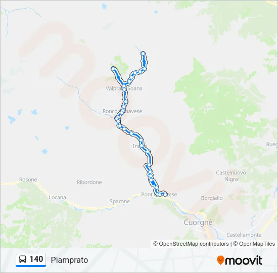 140 Bus Line Map