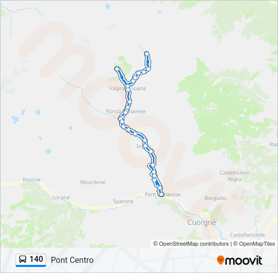 140 Bus Line Map