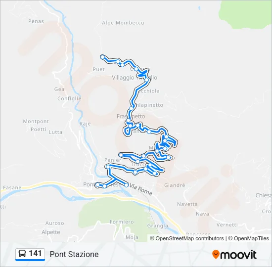 141 Bus Line Map