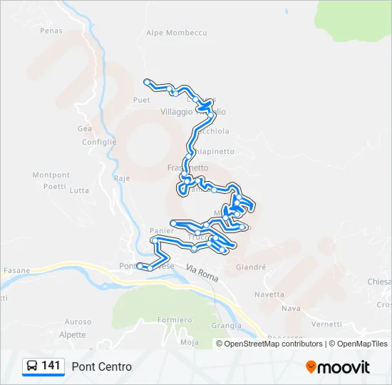 141 Bus Line Map