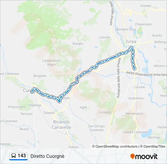 143 Bus Line Map