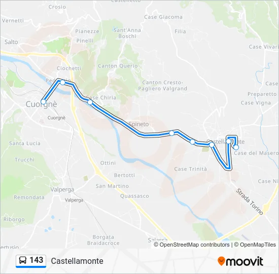 143 Bus Line Map