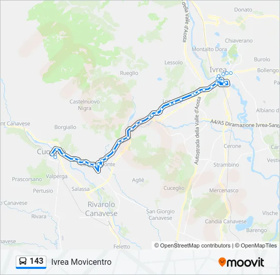 143 Bus Line Map