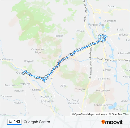 143 Bus Line Map