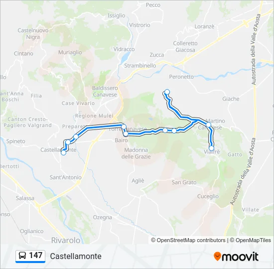 147 Bus Line Map