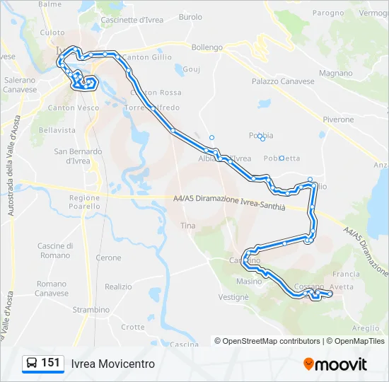 151 Bus Line Map