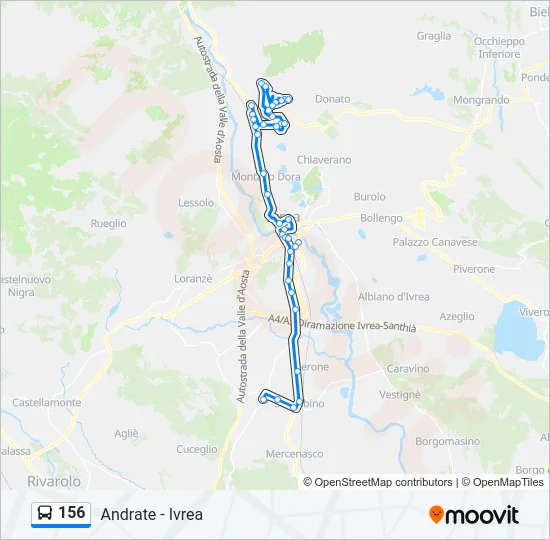 156 Bus Line Map