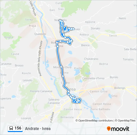 156 Bus Line Map