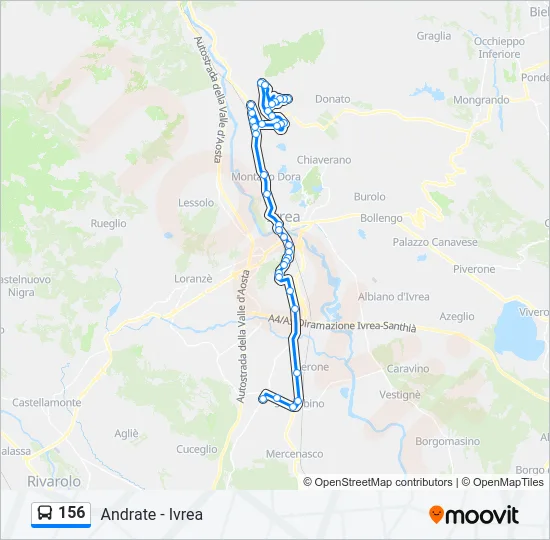 156 Bus Line Map