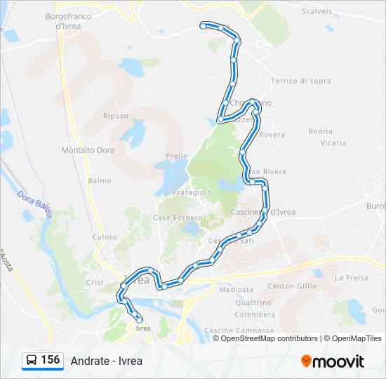 156 Bus Line Map