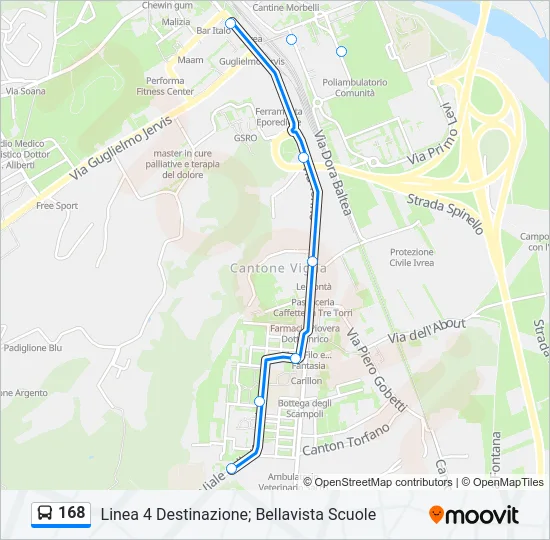 168 Bus Line Map