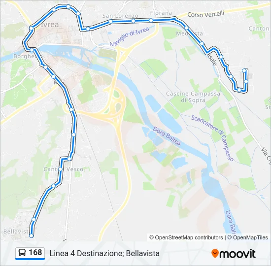 168 Bus Line Map