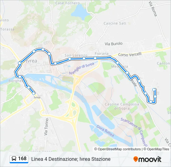 168 Bus Line Map