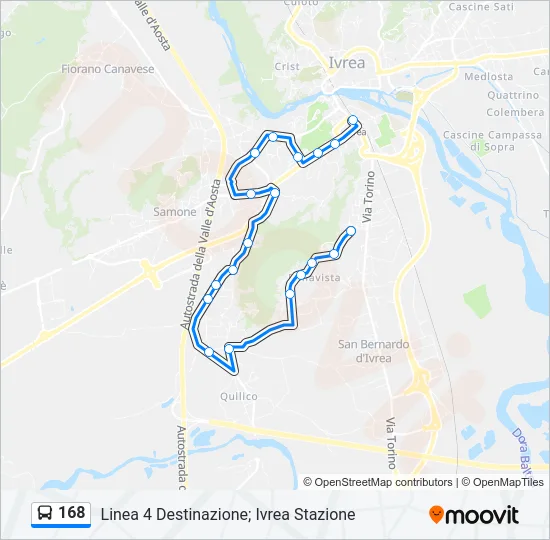 168 Bus Line Map