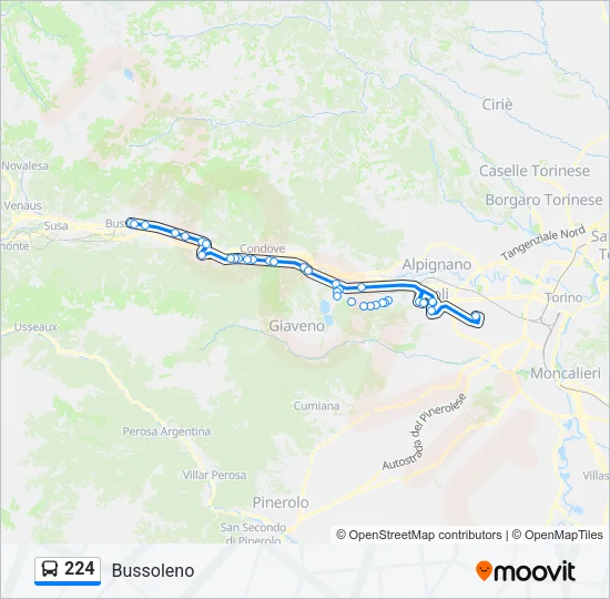 224 Bus Line Map