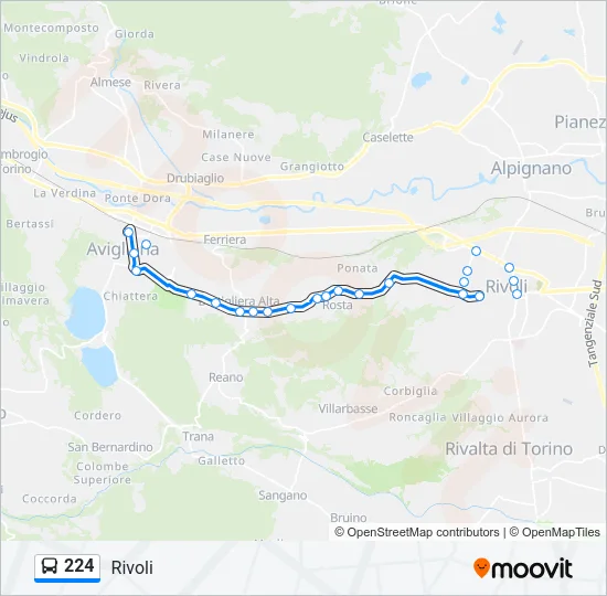 224 Bus Line Map