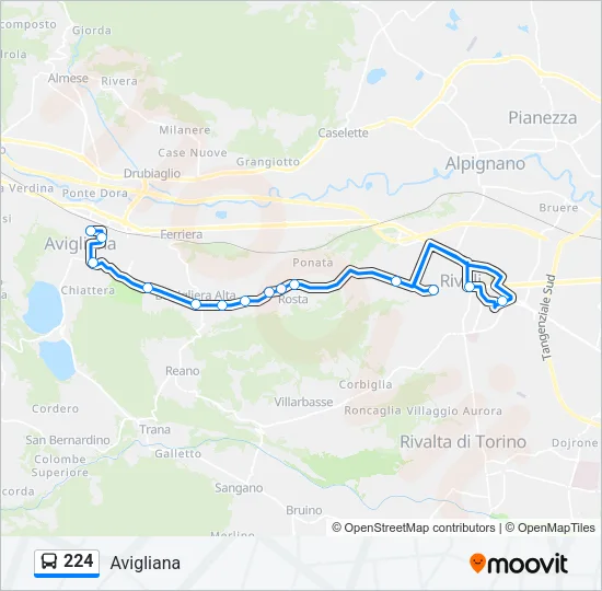 224 Bus Line Map