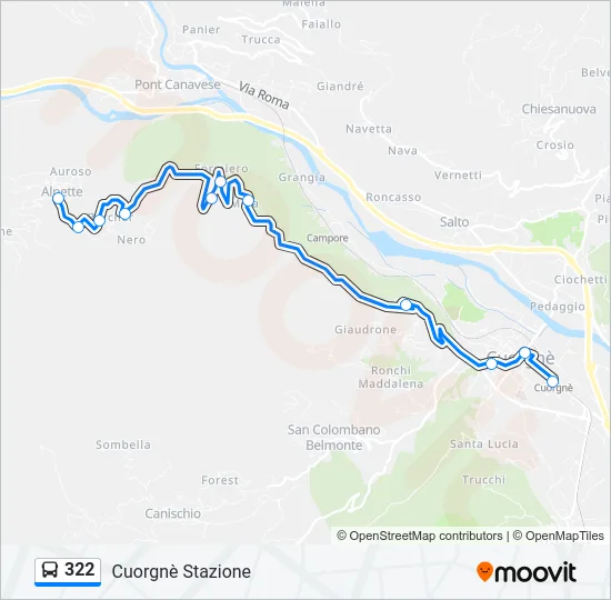 322 Bus Line Map