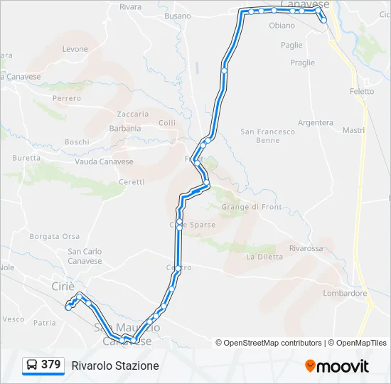 379 Bus Line Map