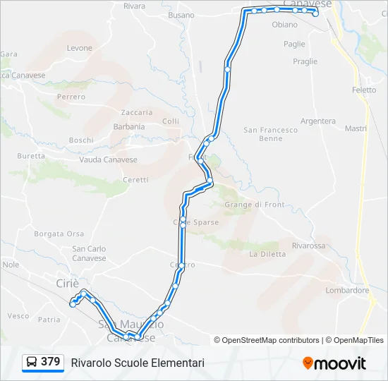 379 Bus Line Map