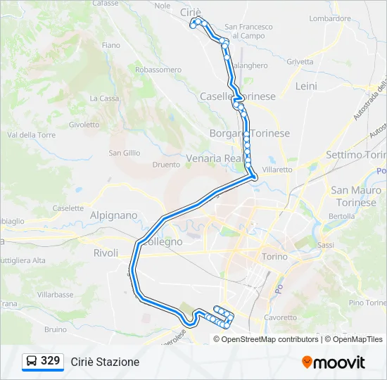 329 Bus Line Map