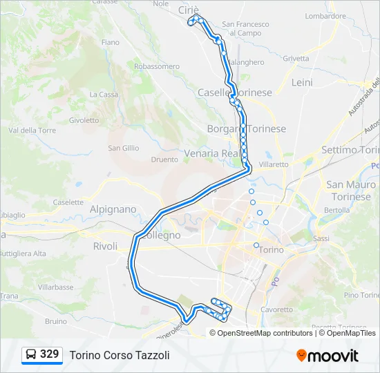 329 Bus Line Map