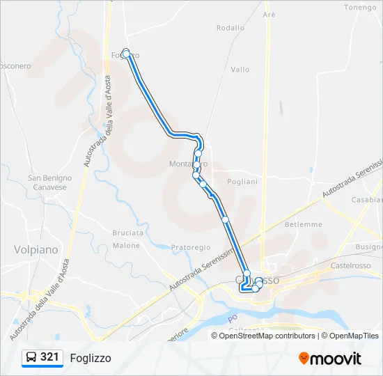 321 Bus Line Map