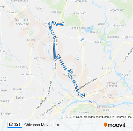 321 Bus Line Map